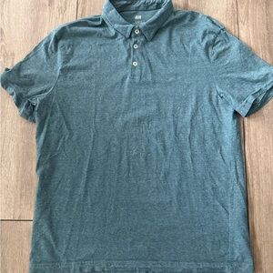 H&M Men's Teal Polo Shirt